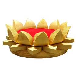 Shriparni Wooden Lotus Singhaasan (Throne) 4 Inch - Made Of ShriParni Wood