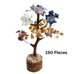 Seven Chakra Tree - 150 Pieces Multicolour Stones Certified
