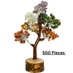 Seven Chakra Tree - 500 Pieces Multicolour Stones Certified