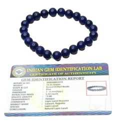 Lapis lazuli Bracelet With Lab Certified