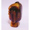 Natural Tiger Eye Buddha Head Statue (Idol) 293 Gram & Lab- Certified