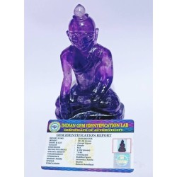 Genuine Amethyst Buddha Statue (Idol) 335 Gram & Lab- Certified