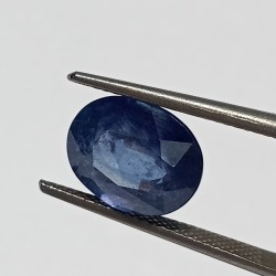 Blue Sapphire (Neelam Stone) Lab-Certified 5.87 Carat