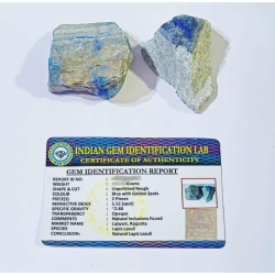 Natural Lapis Lazuli Raw Stone (2 piece) Certified