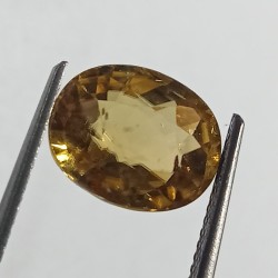 Natural Yellow Zircon Transparent Stone & Lab Certified 7.30 Carat