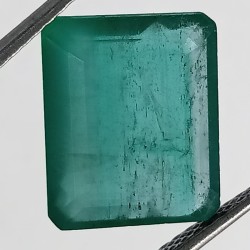 Square Shape Panna Stone (Emerald) With Lab Certified - 5.80 Carat