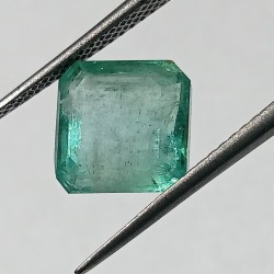Square Shape Panna Stone (Emerald) With Lab Certified - 5.14  Carat