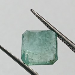 Square Shape Panna Stone (Emerald) With Lab Certified - 5.14  Carat